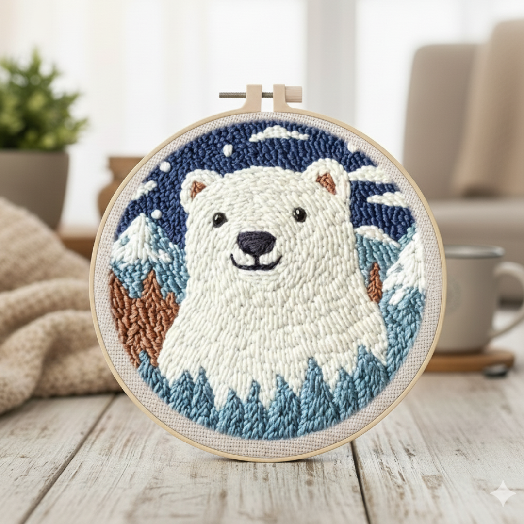 Kit de Broderie Magique Beezy 🧵🧸 - Punch Needle